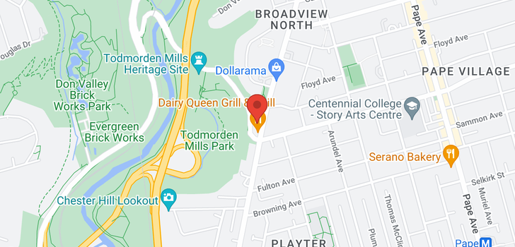 map of 1802 1048 Broadview Ave
